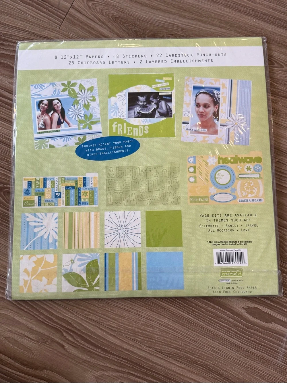 Perfect Pages Summer Scrapbook Page Kit NWT 105+ Pieces Beach